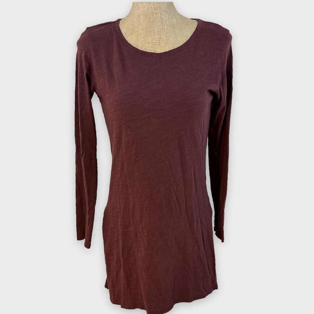 PERUVIAN Connection Maroon Tunic Top‎ XS